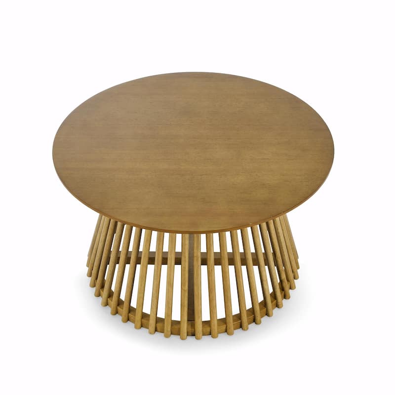 Sleek Minimalist Solid Wood Coffee Table in Nordic Style