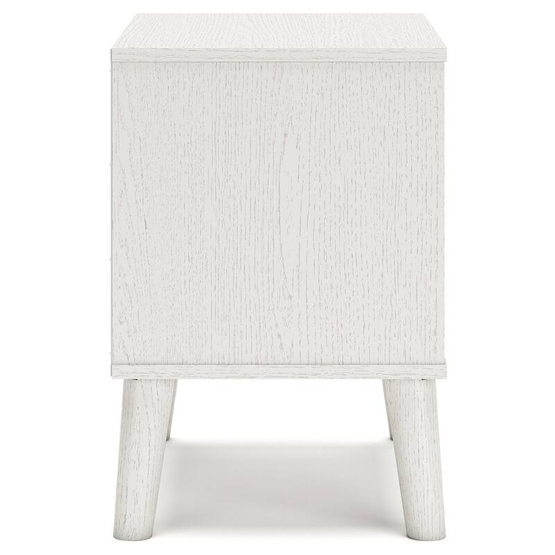 White 1 Drawer 15 in. W Nightstand with Sturdy Knob Pulls