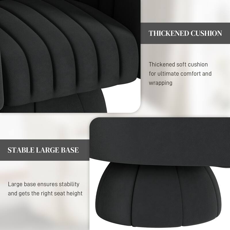 Ouyessir Oversized Modern Upholstered Barrel Chairs