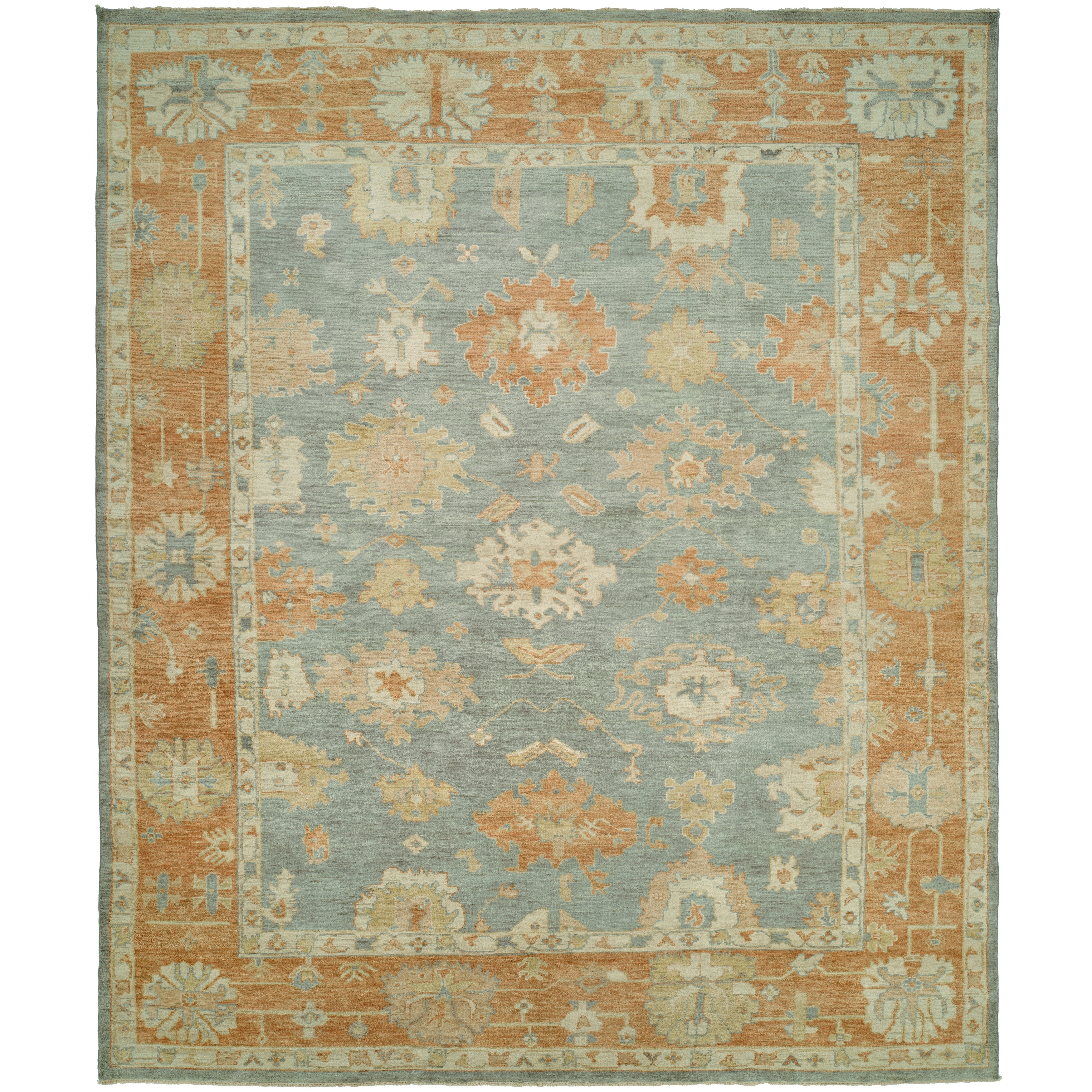 KALATY Traditional Multi-Colored Hand-Knotted Wool Area Rug