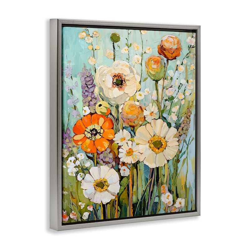 Stupell Woodland Inspiration Florals Framed Floater Canvas Wall Art Design By Franklyn Gregory