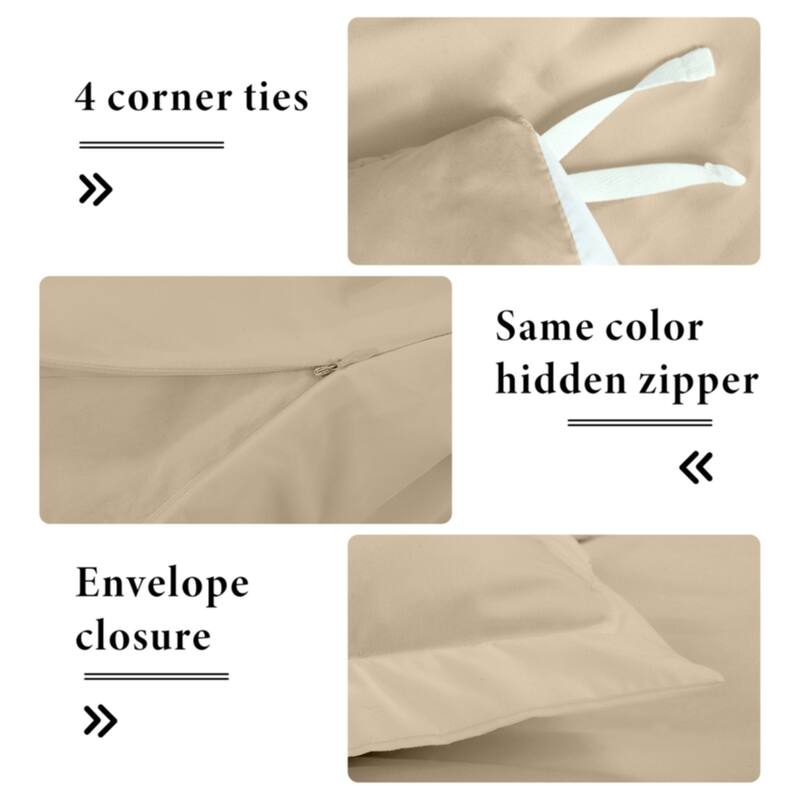 Royale Linens Black Duvet Cover Full Size - Soft Duvet Cover Set - 3 Piece Double Brushed Full Duvet Covers with Zipper Closure