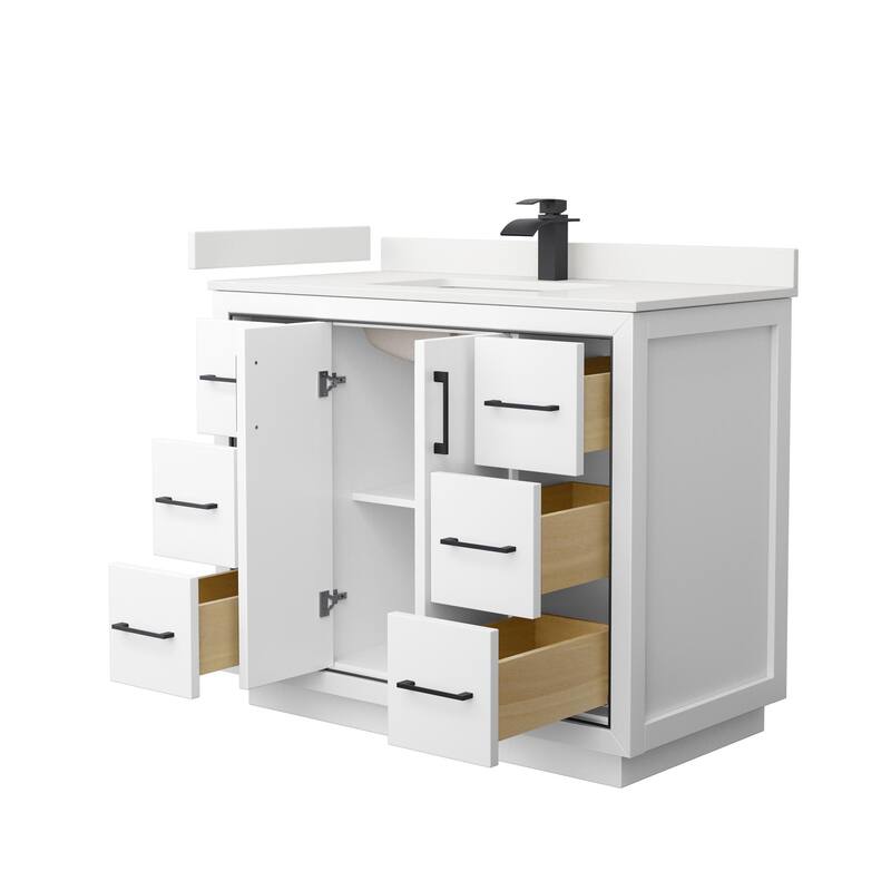 Wyndham Collection WCF111142S-QTZ-UNSMXX Icon 42" Free Standing Single