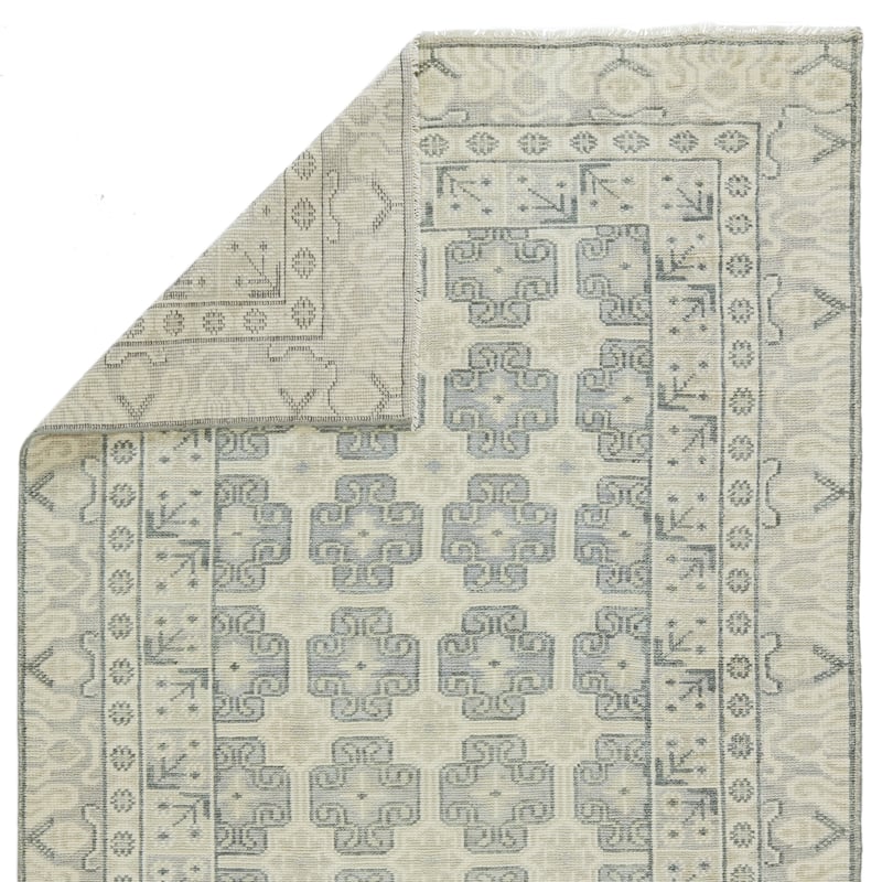 Hand-Knotted Stafford Border Ivory/ Green Area Rug