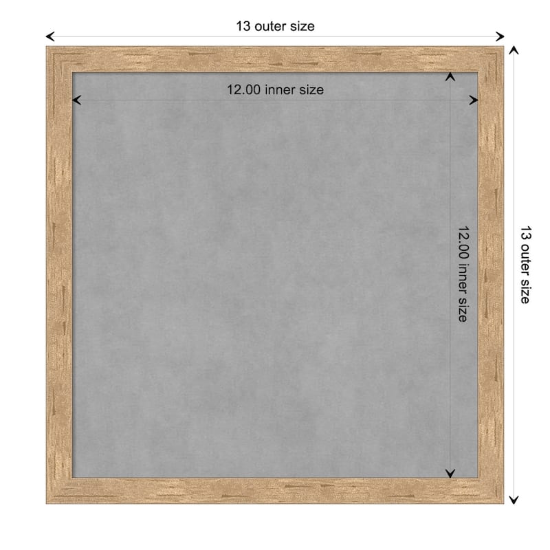 Amanti Art Imprint Light Bronze Framed Magnetic Board - Board Size 12x12
