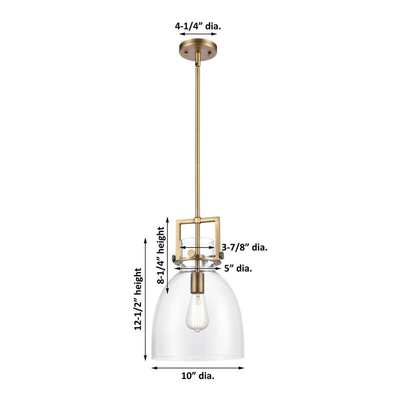Innovations Lighting 411-1SM-12-10-Newton Bell-Pendant Newton Bell 10"