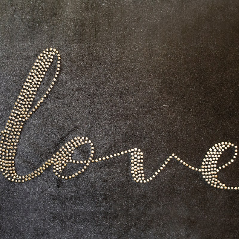 Edie At Home Celebrations Beaded 'Love' Decorative Pillow 12x18