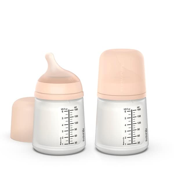 slide 2 of 6, Suavinex Zero Zero™ Small Anti Colic Bottle Adaptable Flow 2 Pack Fair