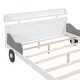 preview thumbnail 8 of 7, White Full Size Pine Wood Car Platform Bed with Storage