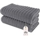 preview thumbnail 1 of 5, Brampton 2 Piece Luxury Turkish Cotton Jumbo Bath Sheets Grey