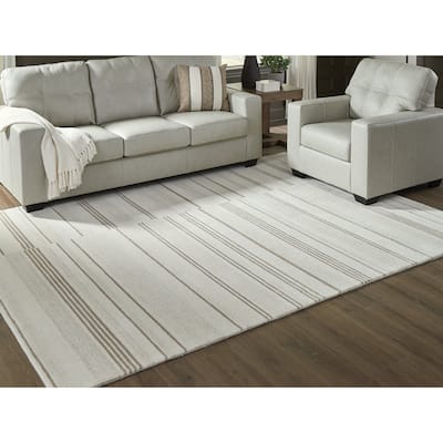 Signature Design by Ashley Gadence Beige/White Area Rug