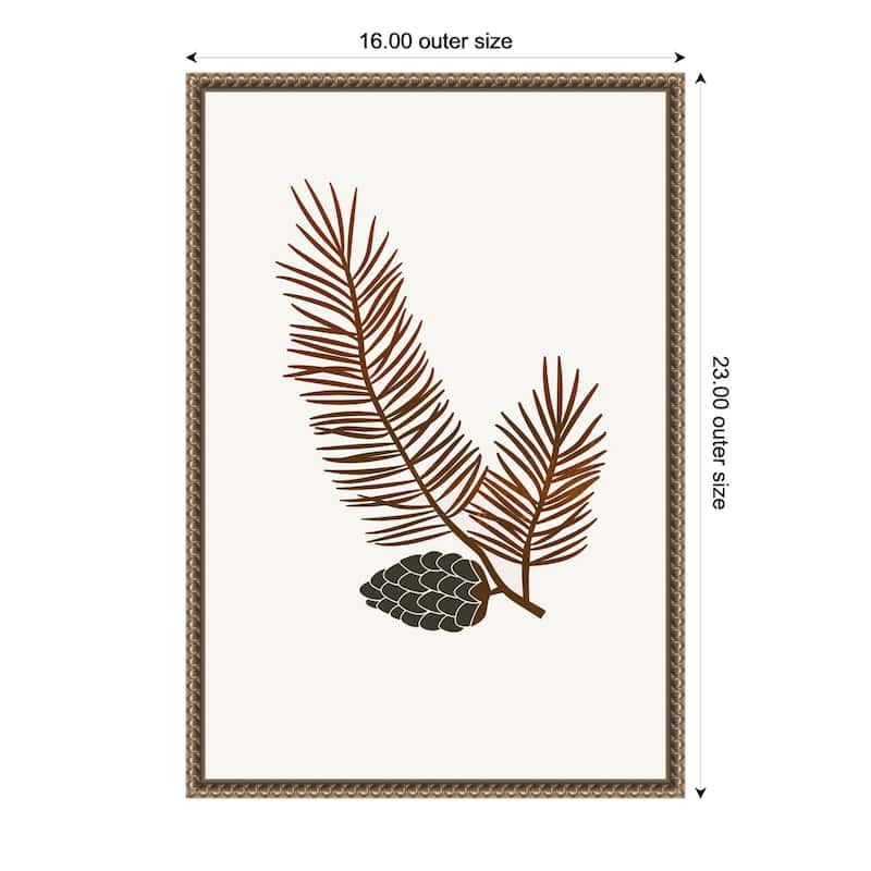 Pine by Kubistika Framed Canvas Wall Art Print - 16 x 23 in