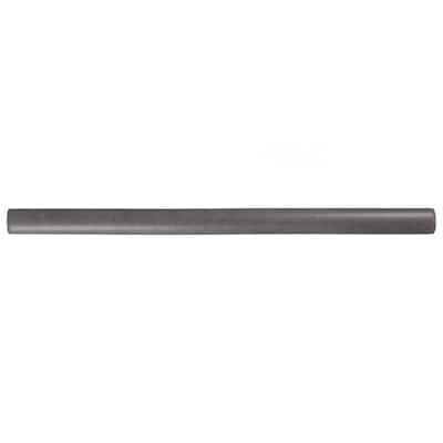 Merola Tile Coco Demi-Bullnose Matte Black Hat 1/2" x 7-7/8" Ceramic Wall Trim - (1 Tile)