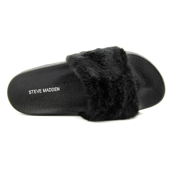 Steve Madden Softey Open Toe Faux Fur 