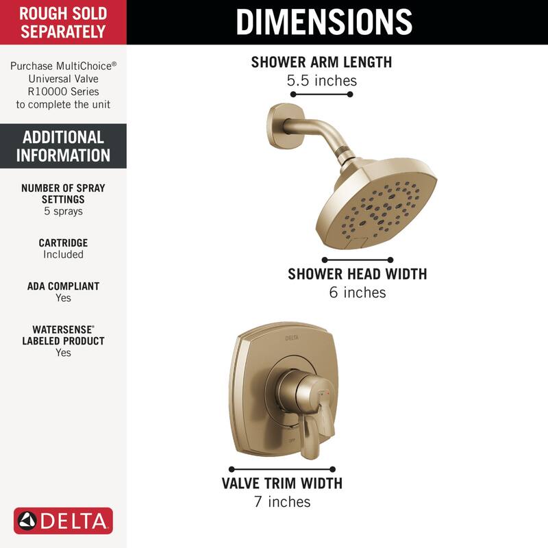 Delta Stryke Monitor 17 Series Dual Function Pressure Balanced Shower