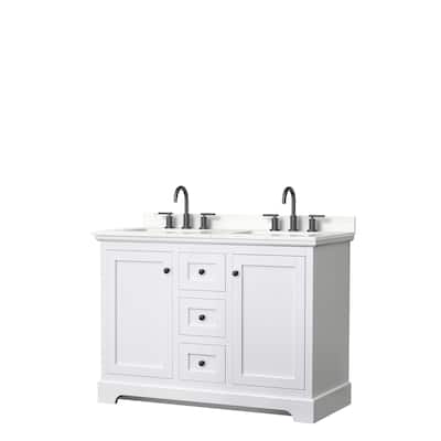 Avery 48-inch Double Vanity, Quartz Top
