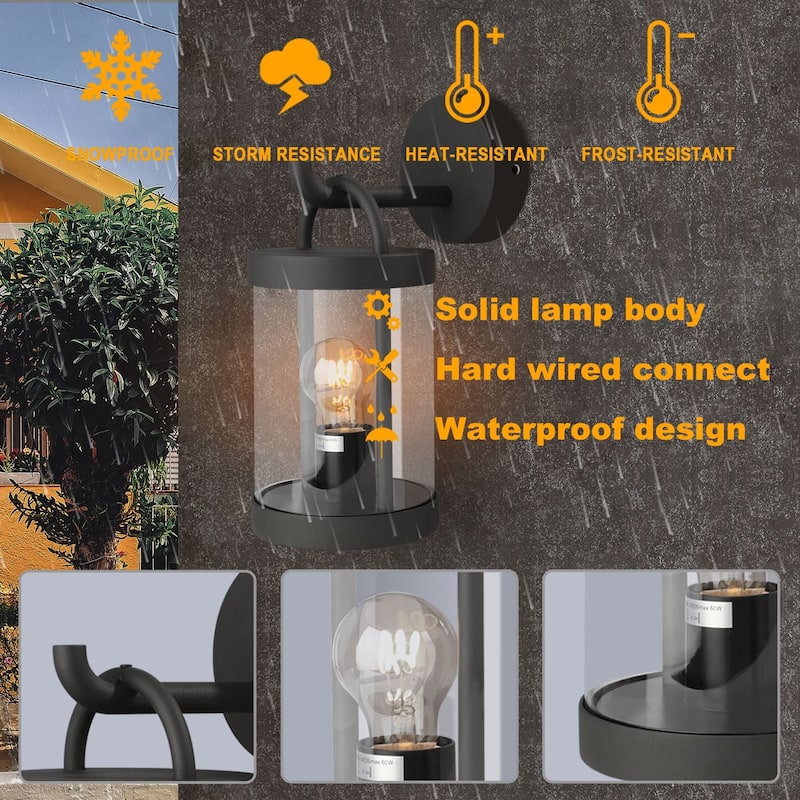 Lights Wall Light Outdoor Lantern E26 Bulb (Not Include) Wall Mount Hang Lamp Wall Sconce Lighting