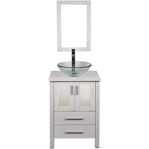 Toolkiss Bathroom Vanity with Mirror and Multiple Sink Options