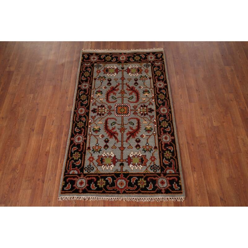 Lilian Oriental Foyer Rug Hand-Knotted Wool Carpet - 3'0"x 5'0"
