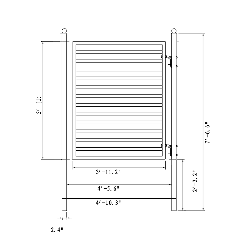 ALEKO Dual Swing Steel Driveway Gate 16 ft Milan Style with Pedestrian Gate