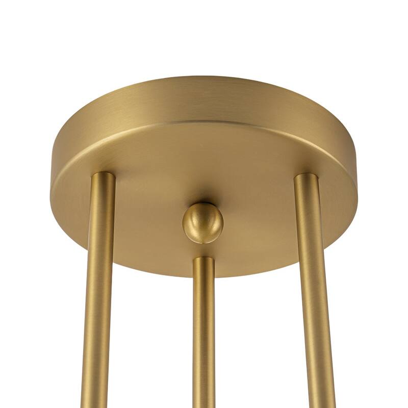 3-Light Halo Milky White Glass Globe Circle Ceiling Light 30.3 in