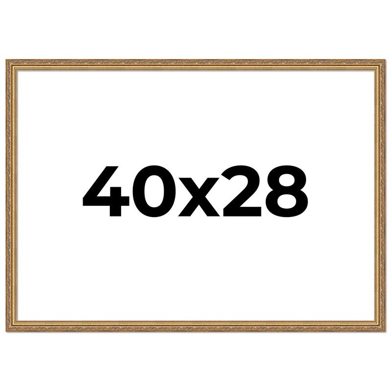 40x28 Frame Red Solid Wood Picture Frame Width 1.75 Inches | Interior Frame Depth 1 13/16 Inches