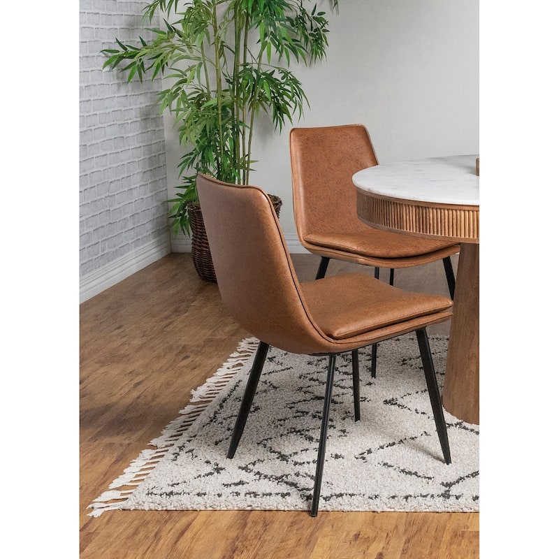 Ortega Coffee Upholstered Dining Side Chair (Set of 2)