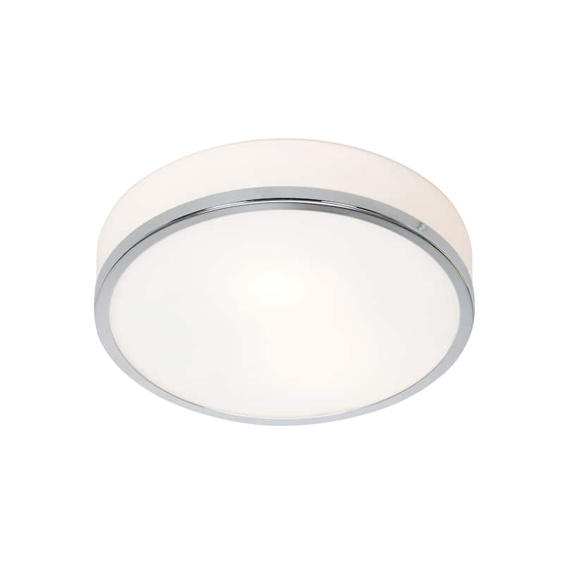 Access Lighting Aero Flush Mount - 10" - Chrome Finish - Replaceable LED - Bulb Included - Chrome, Opal