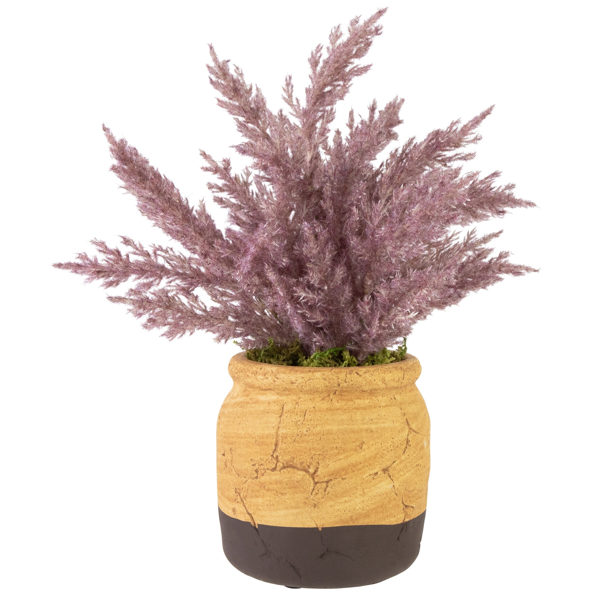 Artificial Astilbe Plant in a Ceramic Pot - 12" - Purple