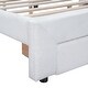 preview thumbnail 9 of 9, Queen Size Upholstered Platform Bed with Storage Drawer and LED Lights