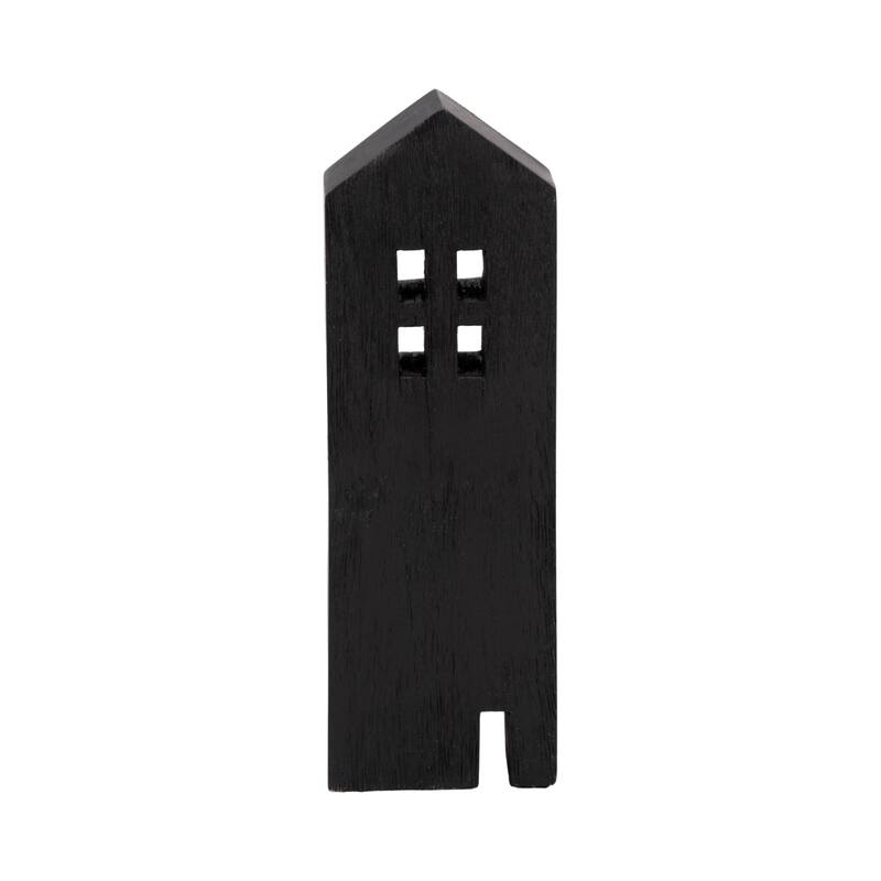 Wood House Sculpture Modern Decorative Object for Shelf Tabletop Decor