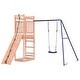 preview thumbnail 2 of 17, vidaXL Swing Set Outdoor Backyard Wooden Playground Equipment for Kids Age 3-8