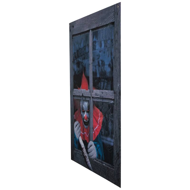 Creepy Clown Scary Window Halloween Decoration - 47".
