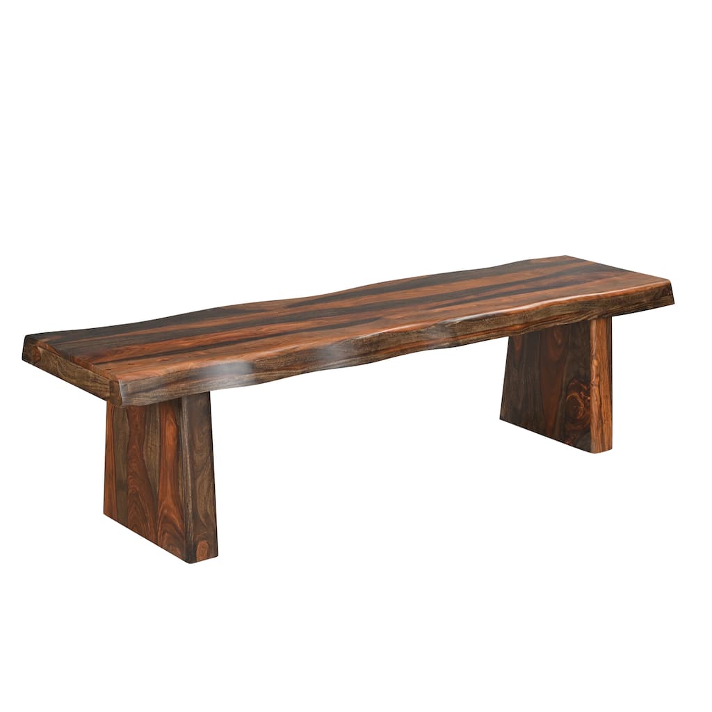 Avenue 68" Live Edge Wood Dining Bench