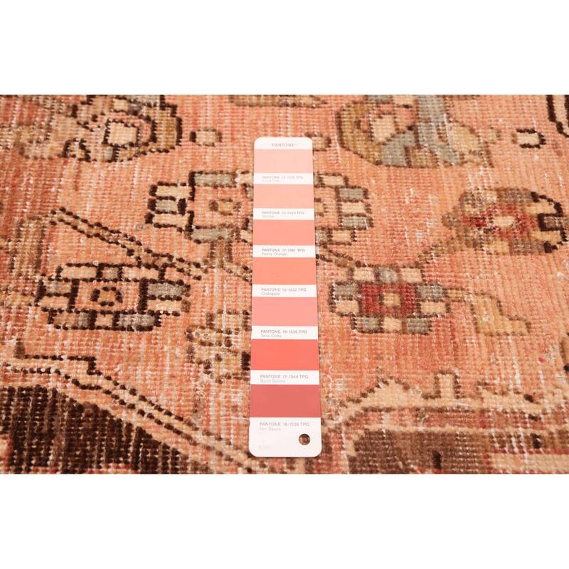 ECARPETGALLERY Hand-knotted Antalya Vintage Copper Wool Rug - 6'11 x 9'11