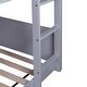 preview thumbnail 10 of 28, Twin over Twin Floor Bunk Bed,Rubber Wood House Shaped Bunk Bedframe