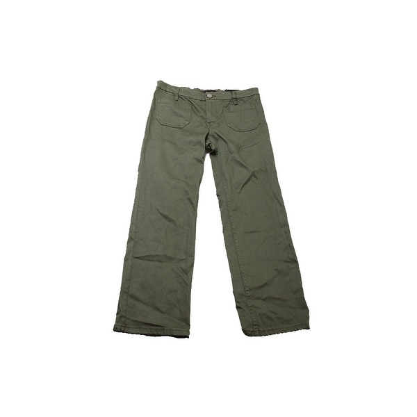 Sanctuary Green Cropped Flared Jeans