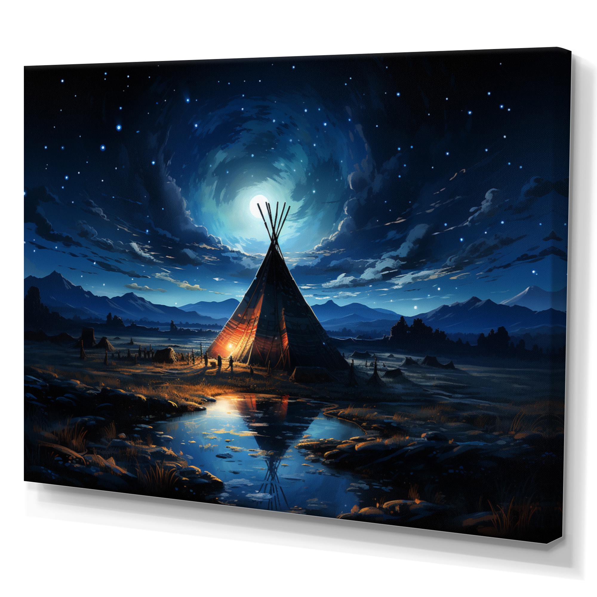 Designart Native Tipi Luminous Gateway To The Spirit I Native American Art Wall Decor