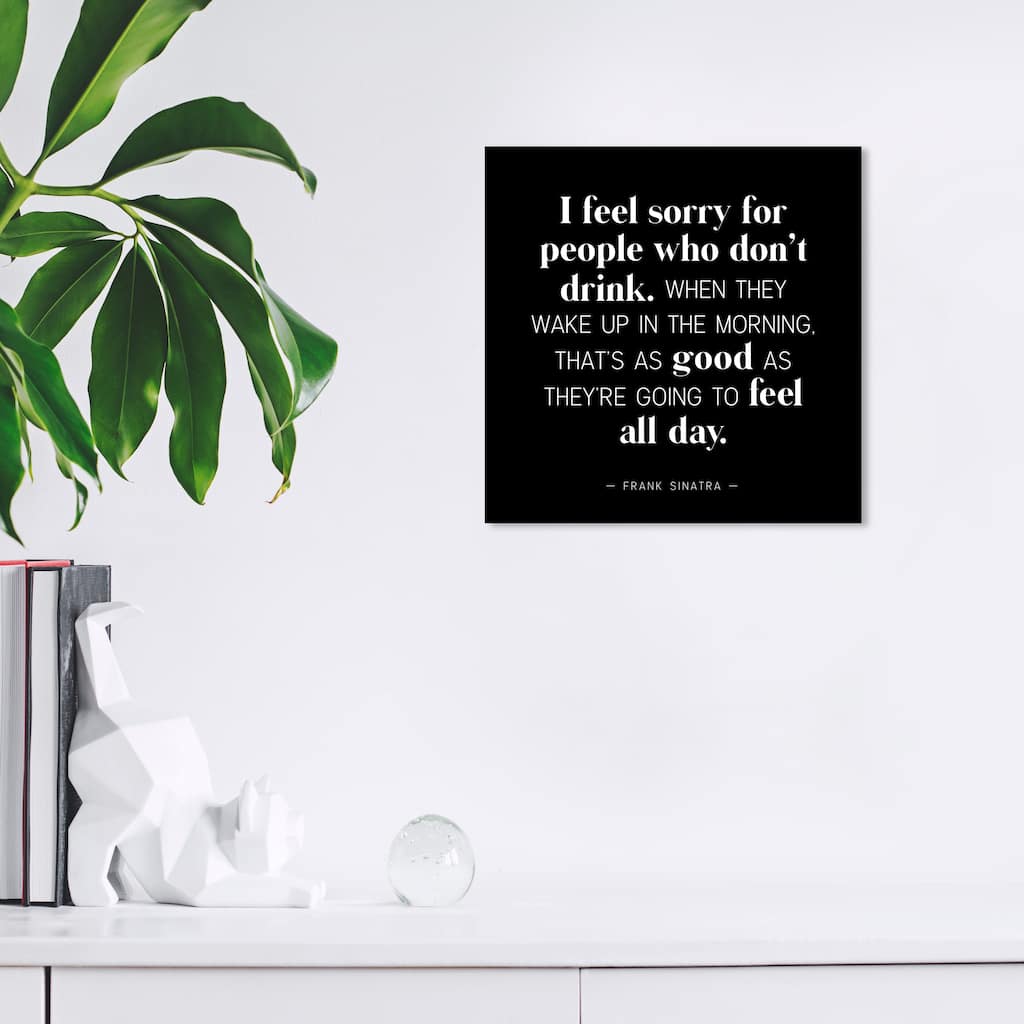 Wynwood Studio Canvas Drinks and Spirits For People who Don't Drink Black and Modern & Contemporary Wall Art Canvas Print