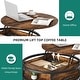 preview thumbnail 12 of 17, Moasis Round Lift Top Coffee Table with Hidden Storage