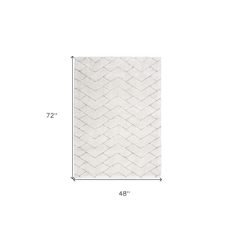Fitel Power Loomed Modern Stain Resistant Soft Area Rug By HomeRoots - 72' X '48' X '1.58