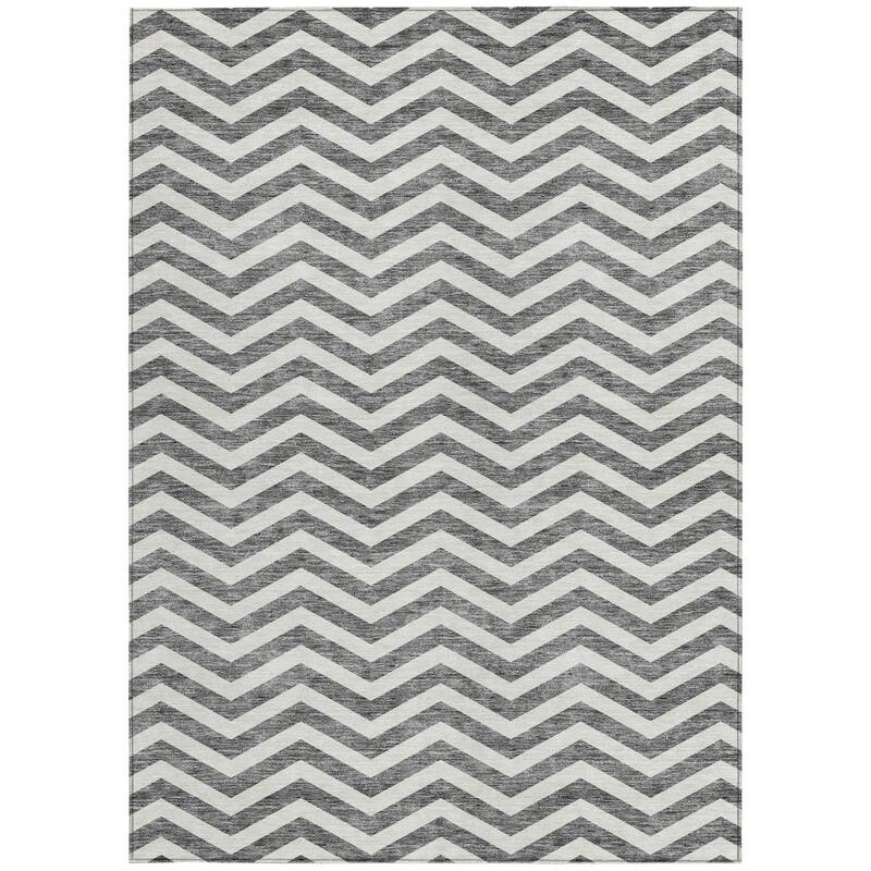 HomeRoots Chevron Transitional Rectangle Outdoor Rug