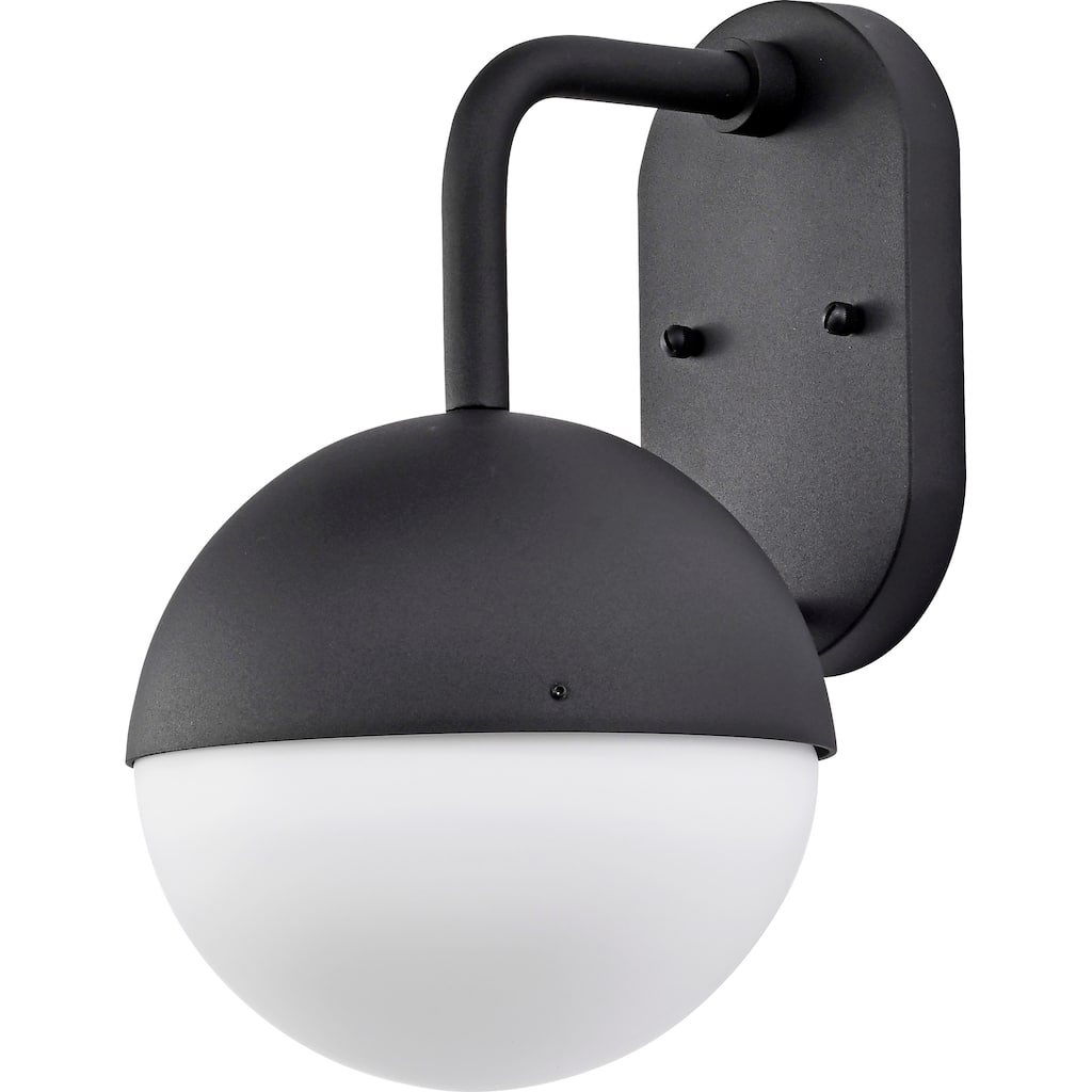 Atmosphere 6W LED Medium Wall Lantern Matte Black with White Opal Glass