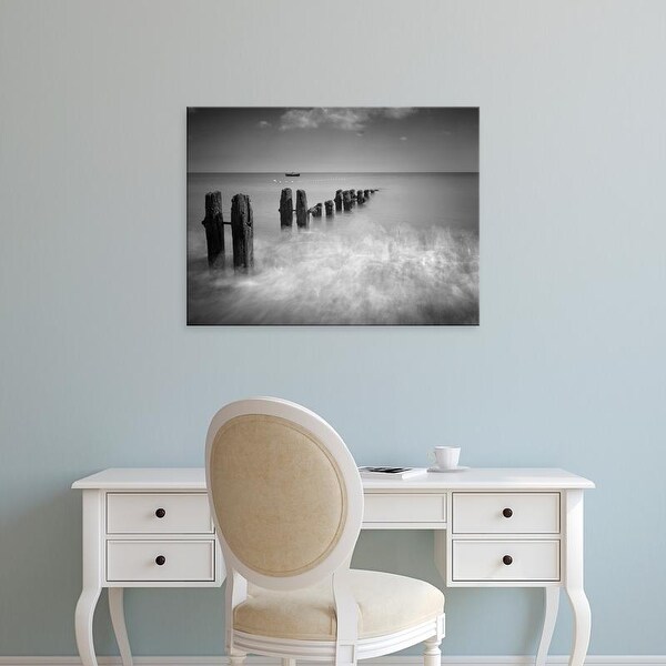 Easy Art Prints 's 'Monochrome Beach' Premium Canvas Art