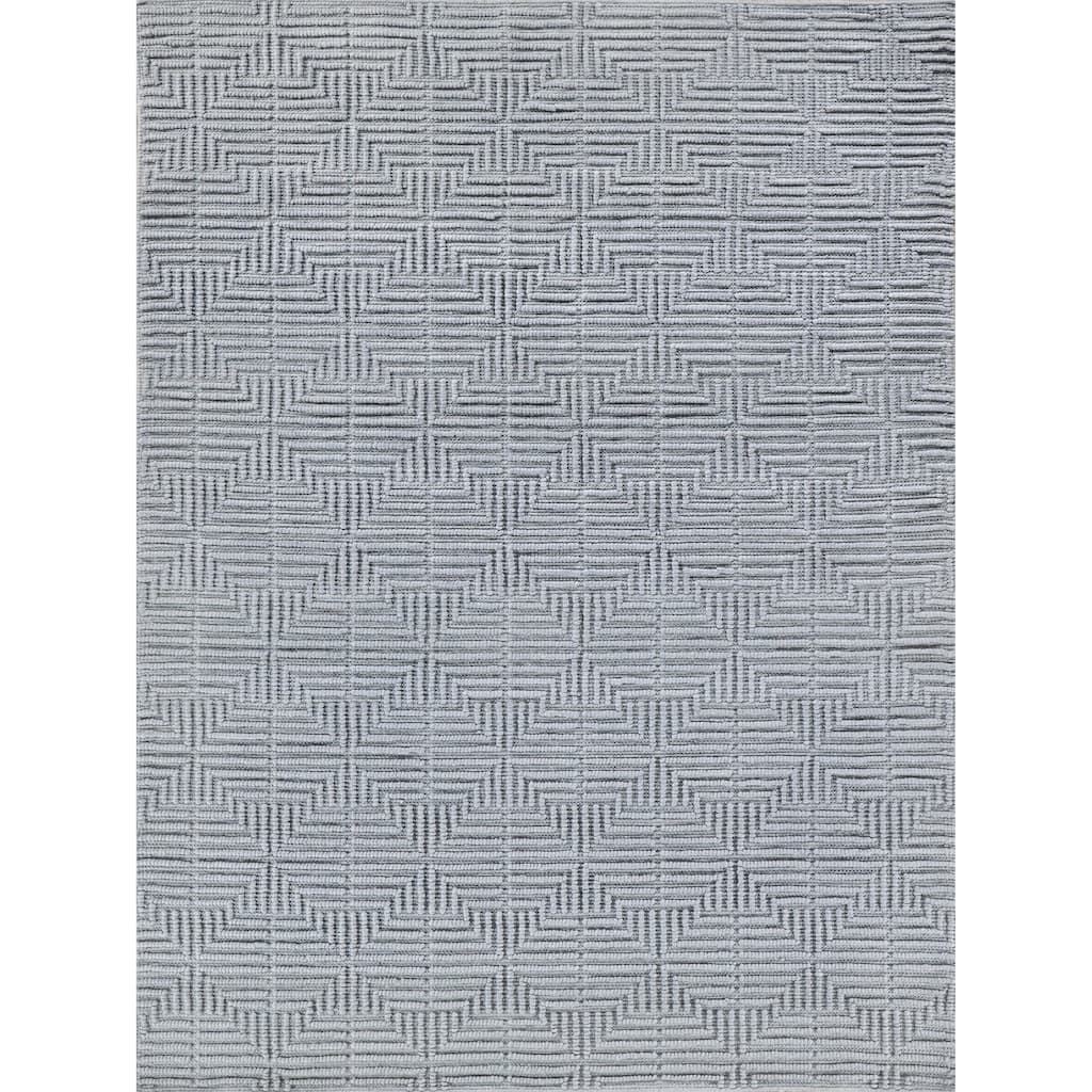EXQUISITE RUGS Manzoni Hand-loomed New Zealand Wool Grey Area Rug.