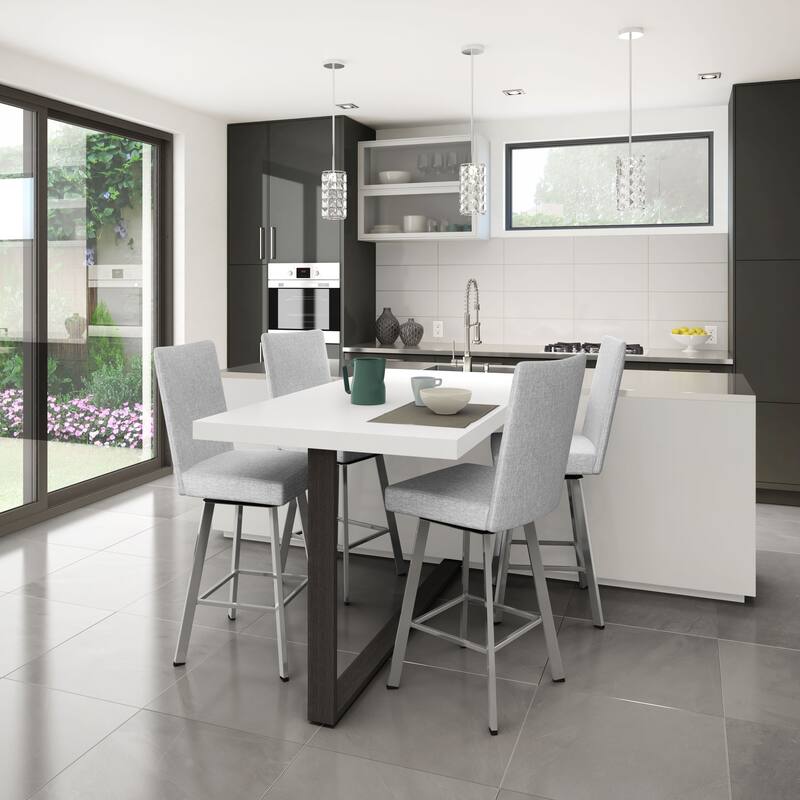 Amisco Elmira Swivel Counter and Bar Stool