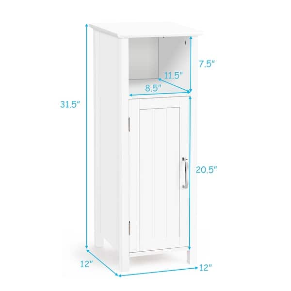 Bathroom Floor Storage Cabinet Free Standing with Single Door - Bed ...