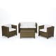 preview thumbnail 23 of 80, Puerta Outdoor 4-piece Patio Chat Set by Christopher Knight Home