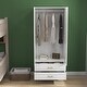 preview thumbnail 2 of 7, 2 Door 2 Drawers, White Armoires, Wardrobe Cabinet, Suitable for Wardrobes in Bedrooms, Offices