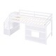 preview thumbnail 4 of 18, Twin Size Loft Bed with Storage Staircase and Window,Sturdy Wood Frame,White